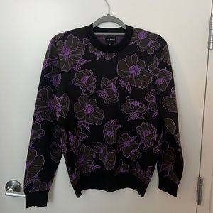 Club Monaco Floral Jacquard Crew Sweater